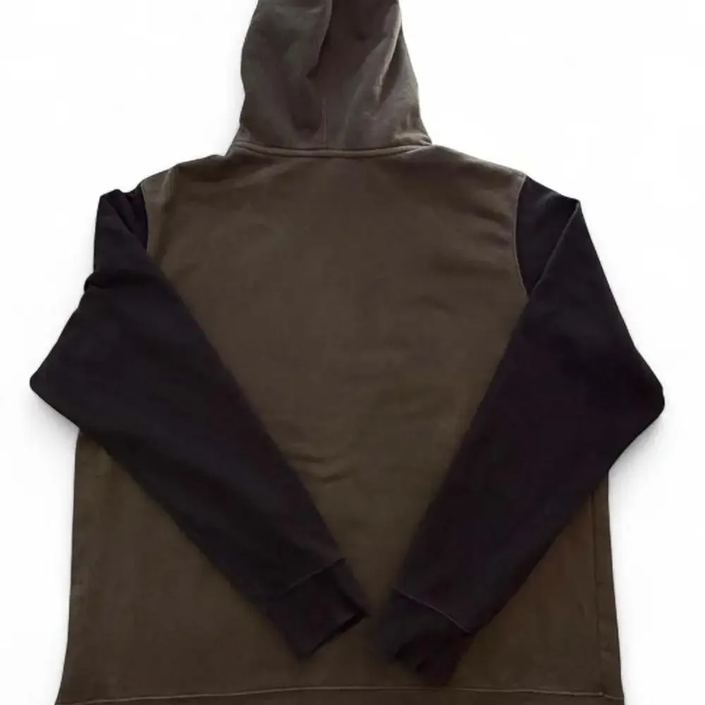 The North Face Colorblock Hoodie Olive Green Black XL